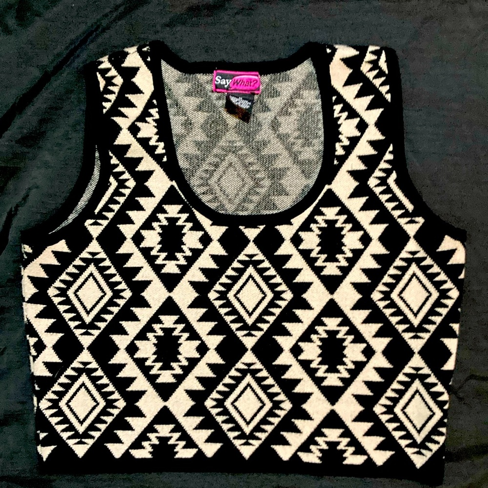 Say What cropped pullover vest